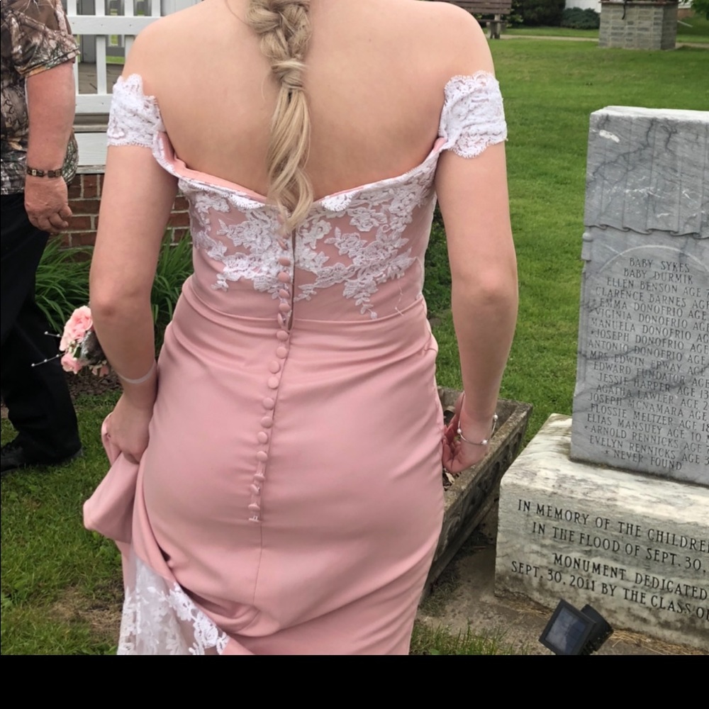 Pink lace Prom Dress